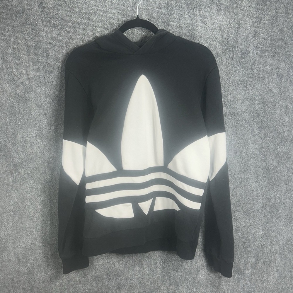Adidas Originals Trefoil Hoodie Sweatshirt Black Youth XL 15-16Y Pullover